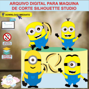 ARQUIVO de Corte Topo de Bolo Minions - 10