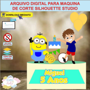 ARQUIVO de Corte Topo de Bolo Minions - 11
