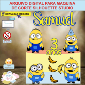 ARQUIVO de Corte Topo de Bolo Minions - 12