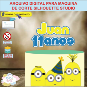 ARQUIVO de Corte Topo de Bolo Minions - 13