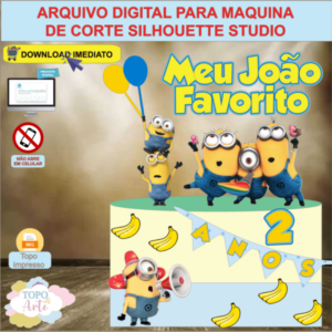 ARQUIVO de Corte Topo de Bolo Minions - 14