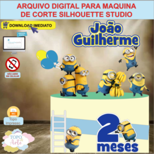 ARQUIVO de Corte Topo de Bolo Minions - 15