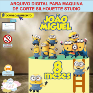 ARQUIVO de Corte Topo de Bolo Minions - 19