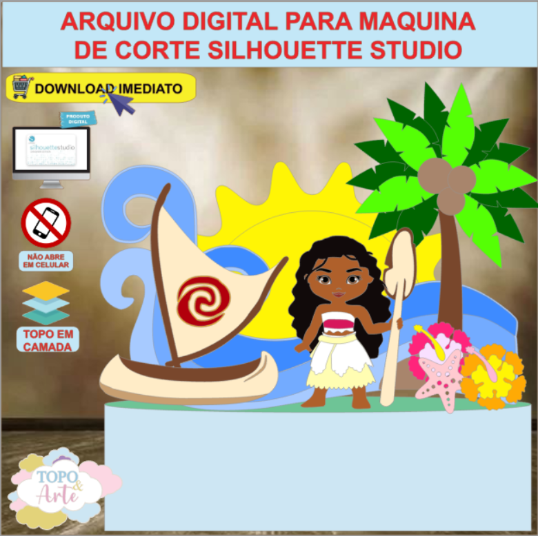 ARQUIVO de Corte Topo de Bolo Moana - 12