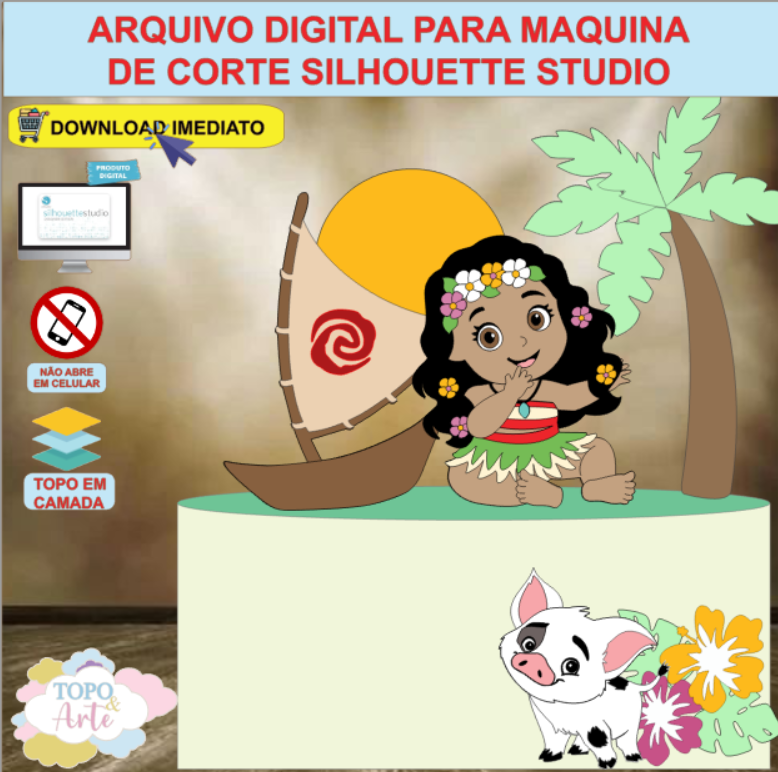 ARQUIVO de Corte Topo de Bolo Moana - 13
