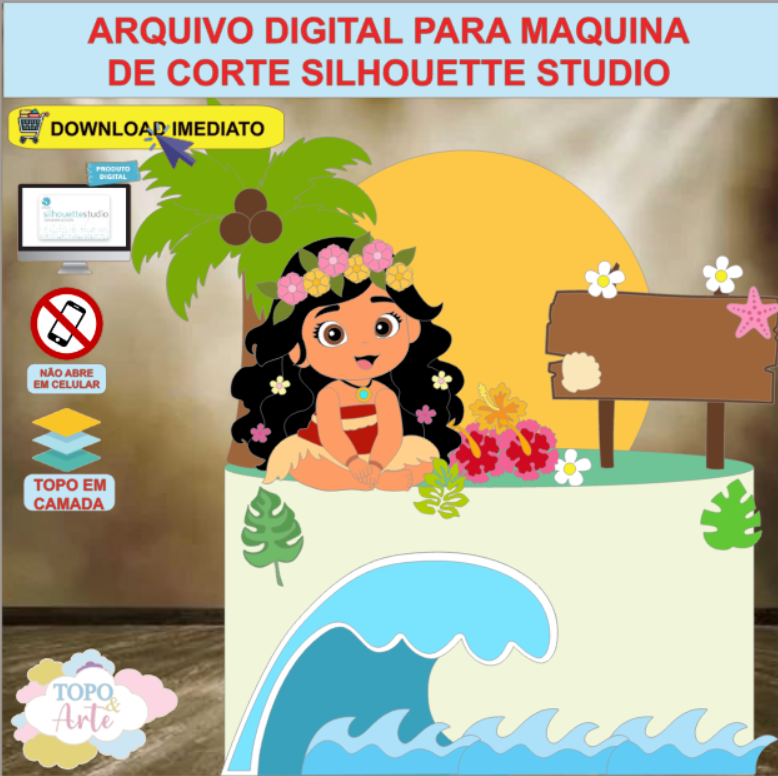 ARQUIVO de Corte Topo de Bolo Moana - 15