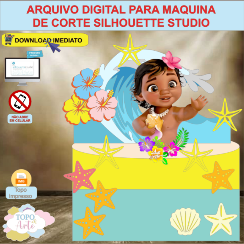ARQUIVO de Corte Topo de Bolo Moana - 21