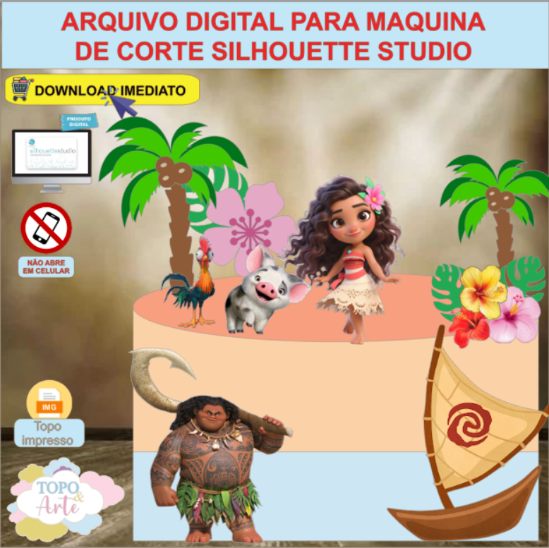 ARQUIVO de Corte Topo de Bolo Moana - 23