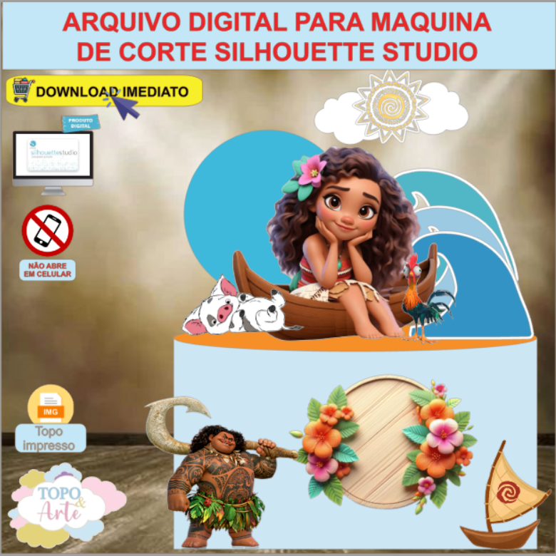 ARQUIVO de Corte Topo de Bolo Moana - 26
