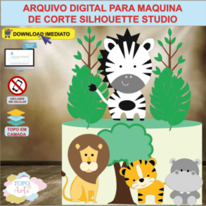 ARQUIVO de Corte Topo de Bolo Safari - 28