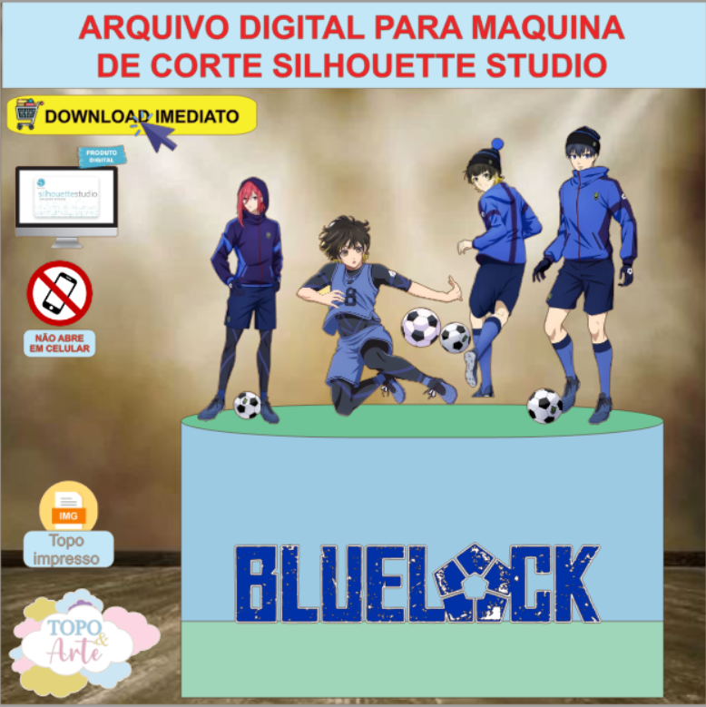 ARQUIVO de Corte Topo de Bolo Blue Lock - 05