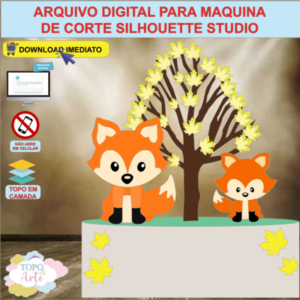 ARQUIVO de Corte Topo de Bolo Bosque dos Animais Raposinha - 04
