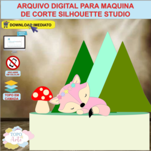 ARQUIVO de Corte Topo de Bolo Bosque dos Animais Raposinha - 02