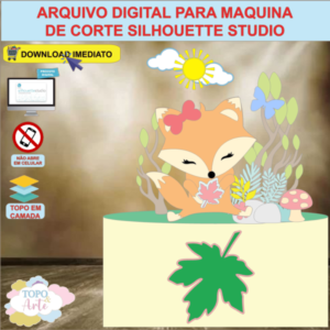 ARQUIVO de Corte Topo de Bolo Bosque dos Animais Raposinha - 07