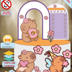 ARQUIVO de Corte Topo de Bolo  Capivara - 01