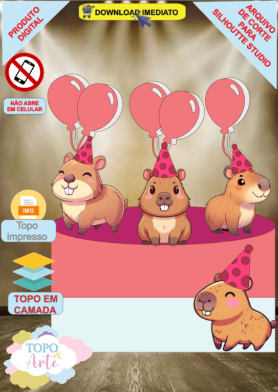 ARQUIVO de Corte Topo de Bolo Capivara - 04