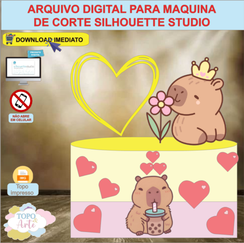 ARQUIVO de Corte Topo de Bolo Capivara - 09