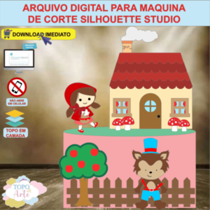ARQUIVO de Corte Topo de Bolo Chapeuzinho Vermelho - 01