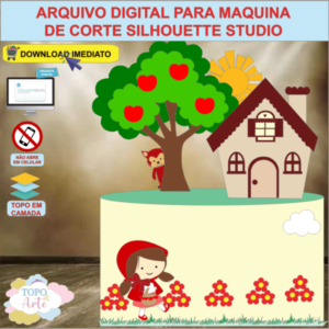 ARQUIVO de Corte Topo de Bolo Chapeuzinho Vermelho - 03