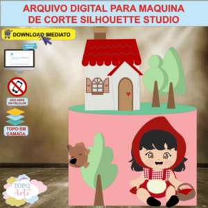 ARQUIVO de Corte Topo de Bolo Chapeuzinho Vermelho - 08