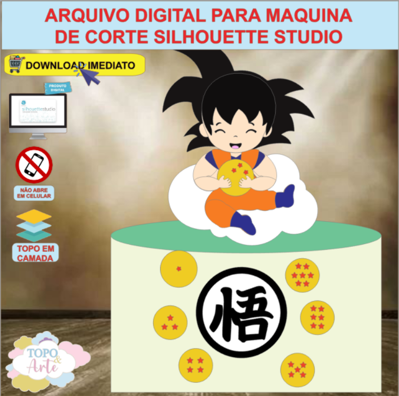 ARQUIVO de Corte Topo de Bolo Dragon Ball - 06