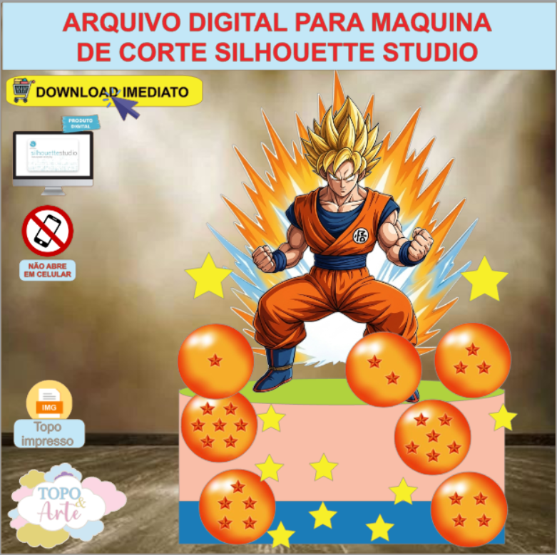 ARQUIVO de Corte Topo de Bolo Dragon Ball - 08