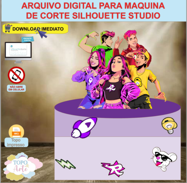 ARQUIVO de Corte Topo de Bolo Emilly Vick - 05