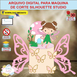 ARQUIVO de Corte Topo de Bolo Fada Fadinha - 24