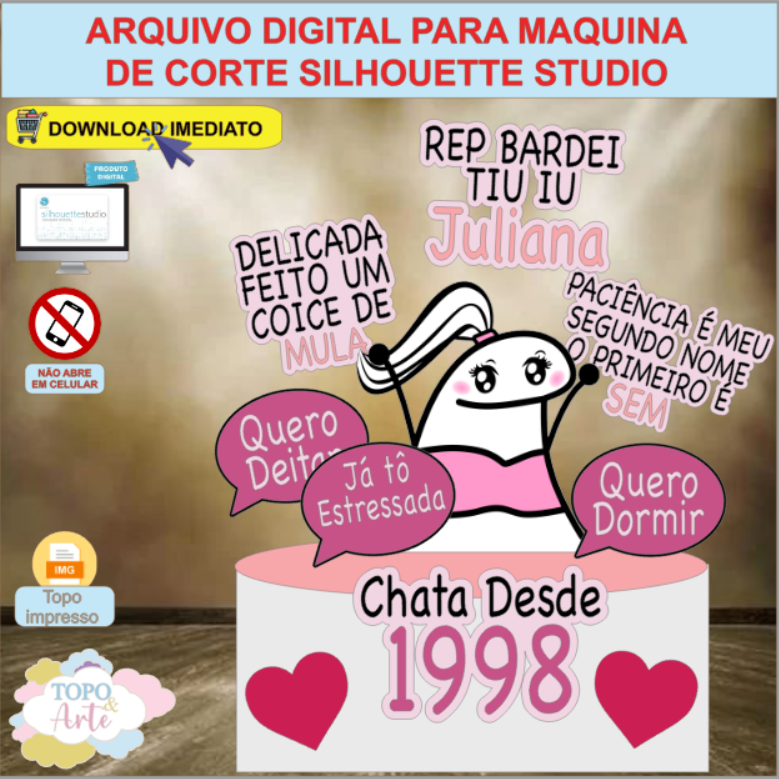 ARQUIVO de Corte Topo de Bolo Flork - 10