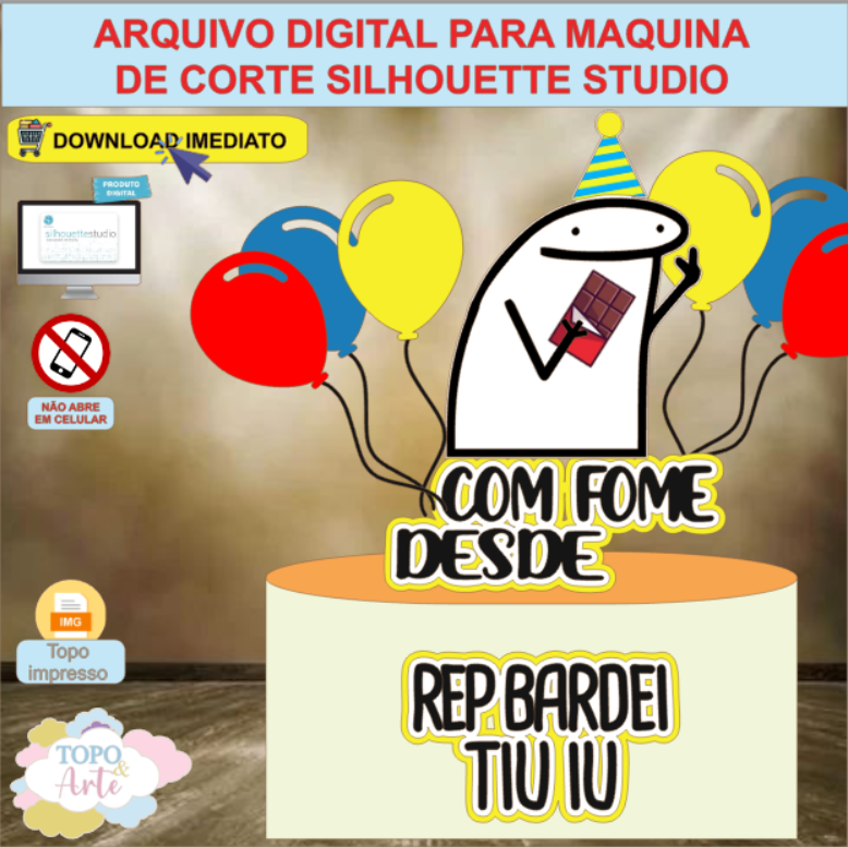 ARQUIVO de Corte Topo de Bolo Flork - 12