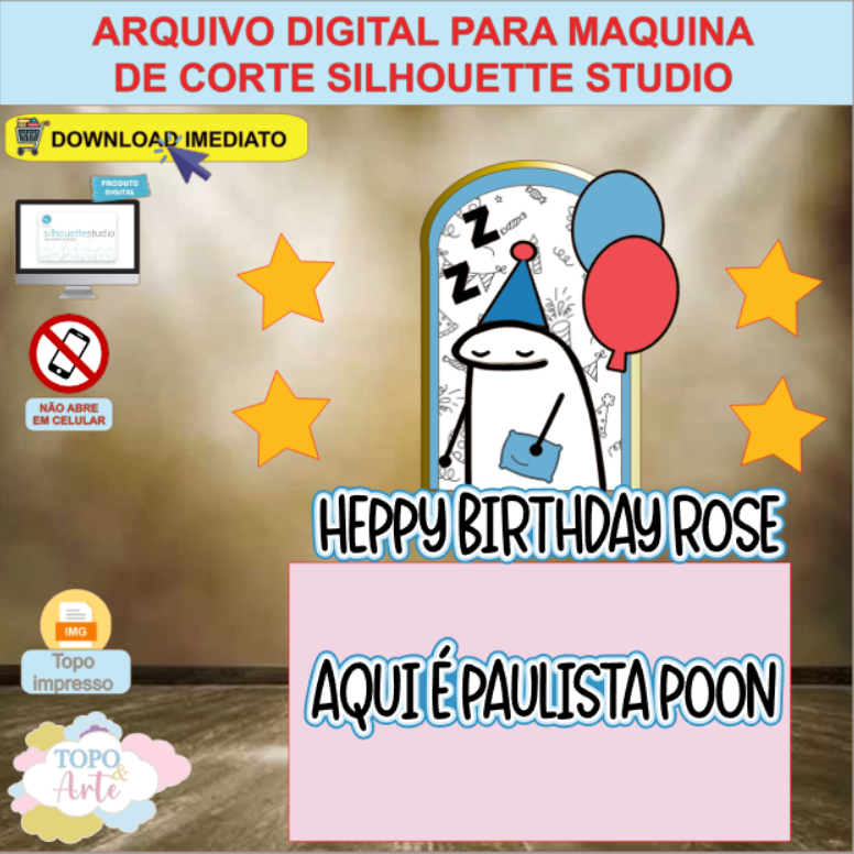 ARQUIVO de Corte Topo de Bolo Flork - 16