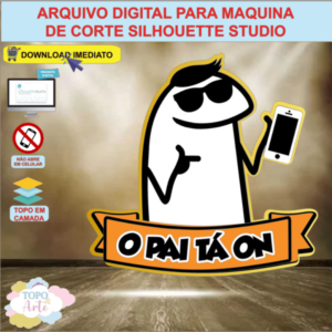 ARQUIVO de Corte Topo de Bolo Flork O Pai ta On - 20