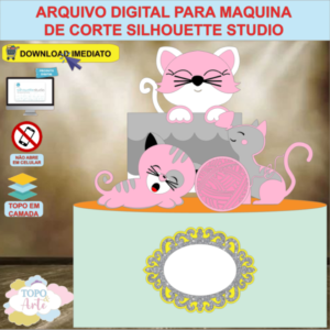 ARQUIVO de Corte Topo de Bolo Gatos - 02