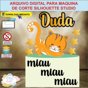 ARQUIVO de Corte Topo de Bolo Gatos - 03