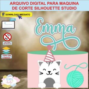 ARQUIVO de Corte Topo de Bolo Gatos - 05