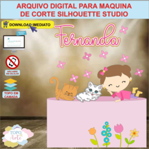 ARQUIVO de Corte Topo de Bolo Gatos - 08