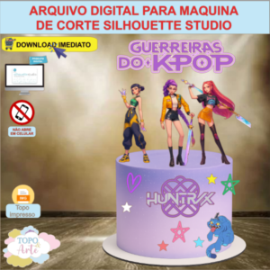 ARQUIVO de Corte Topo de Bolo Guerreiras do K-Pop - 04