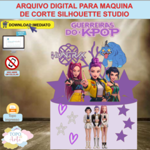 ARQUIVO de Corte Topo de Bolo Guerreiras do K-Pop - 05