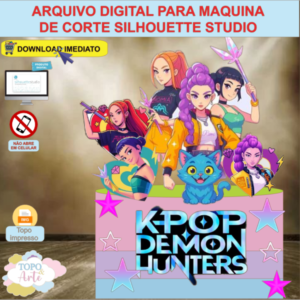 ARQUIVO de Corte Topo de Bolo Guerreiras do K-Pop - 06
