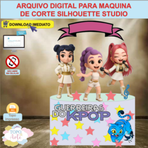 ARQUIVO de Corte Topo de Bolo Guerreiras do K-Pop - 14