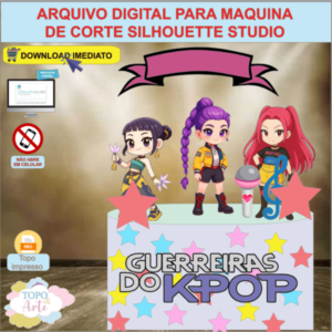 ARQUIVO de Corte Topo de Bolo Guerreiras do K-Pop - 15