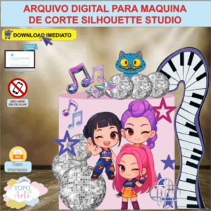 ARQUIVO de Corte Topo de Bolo Guerreiras do K-Pop - 16
