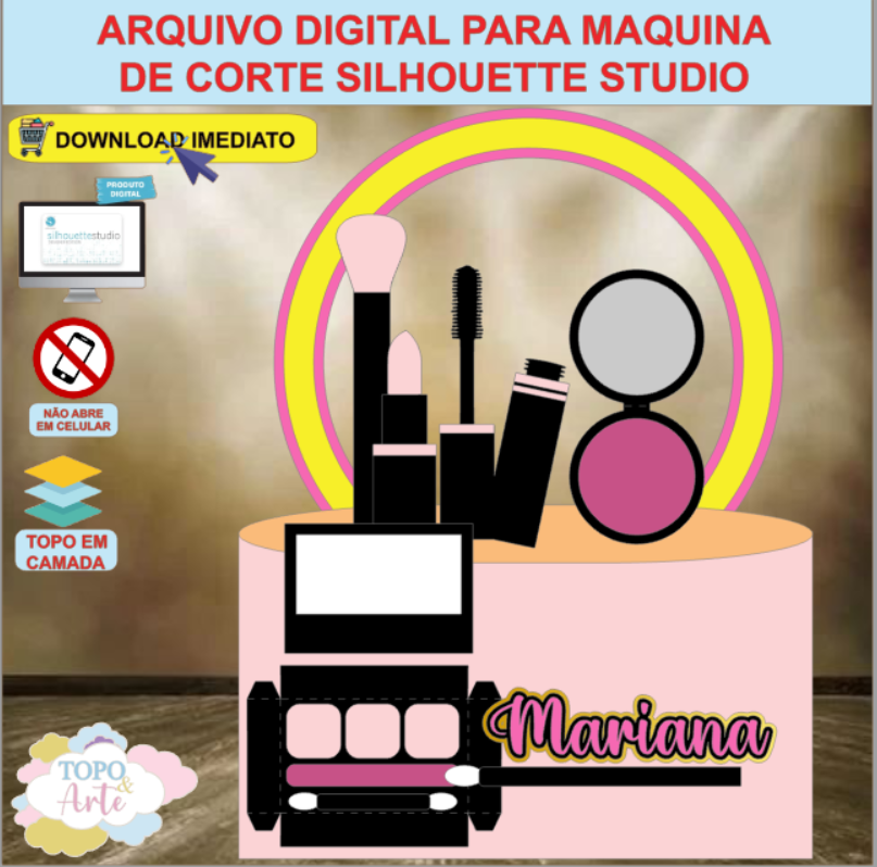 ARQUIVO de Corte Topo de Bolo Maquiagem - 02