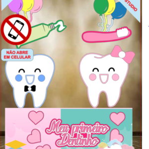 ARQUIVO de Corte Topo de Bolo Dente Meu Primeiro Dentinho - 02