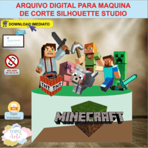 ARQUIVO de Corte Topo de Bolo Minecraft - 03