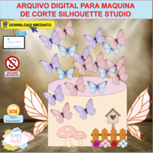 ARQUIVO de Corte Topo de Bolo Borboletas - 04