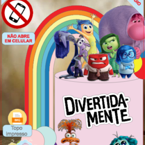 ARQUIVO de Corte Topo de Bolo Divertidamente - 02