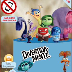 ARQUIVO de Corte Topo de Bolo Divertidamente - 03