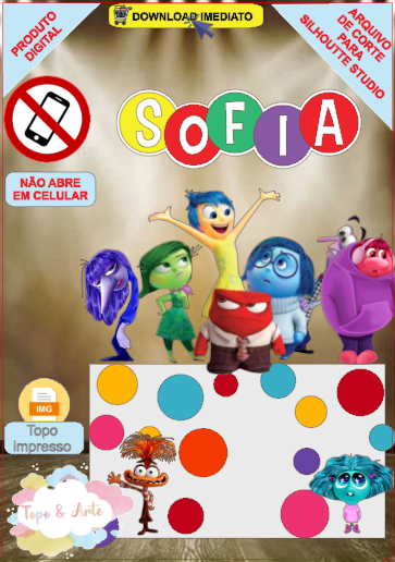 ARQUIVO de Corte Topo de Bolo Divertidamente - 11