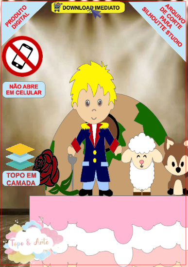 ARQUIVO de Corte Topo de Bolo Pequeno Principe - 01